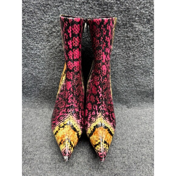 Jeffrey Campbell Pointy Toe Ankle Boots Stiletto Heel Snakeskin Shoes SIZE 9 - Picture 2 of 6
